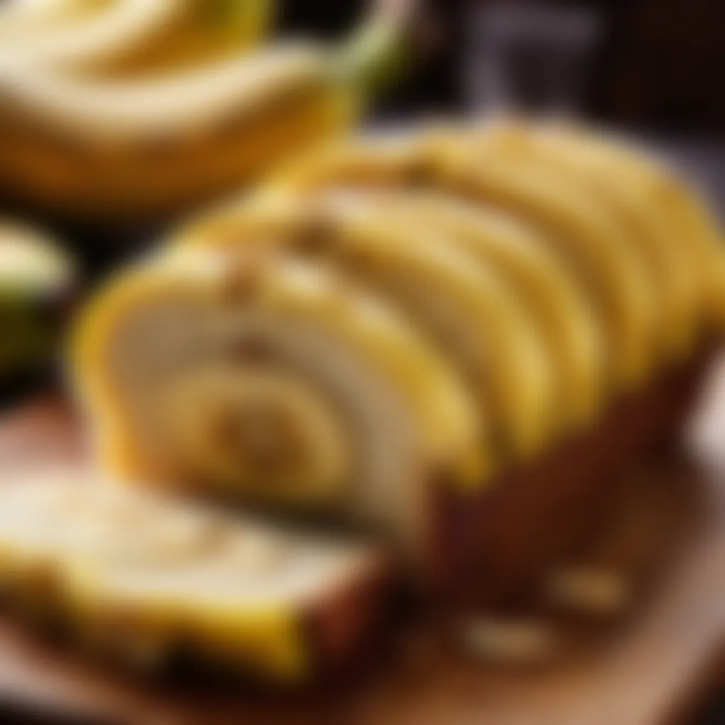 Sliced ripe bananas