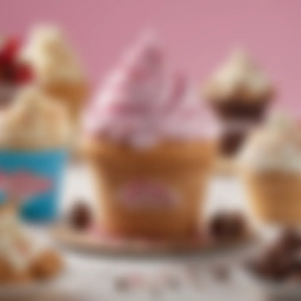 Seasonal Promotions at Baskin Robbins A promotional display highlighting seasonal Baskin Robbins flavors
