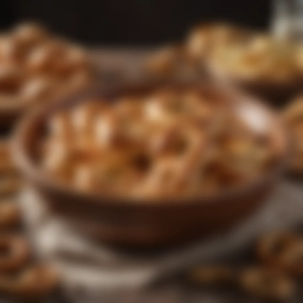 Artisanal pretzel dough resting in wooden bowl