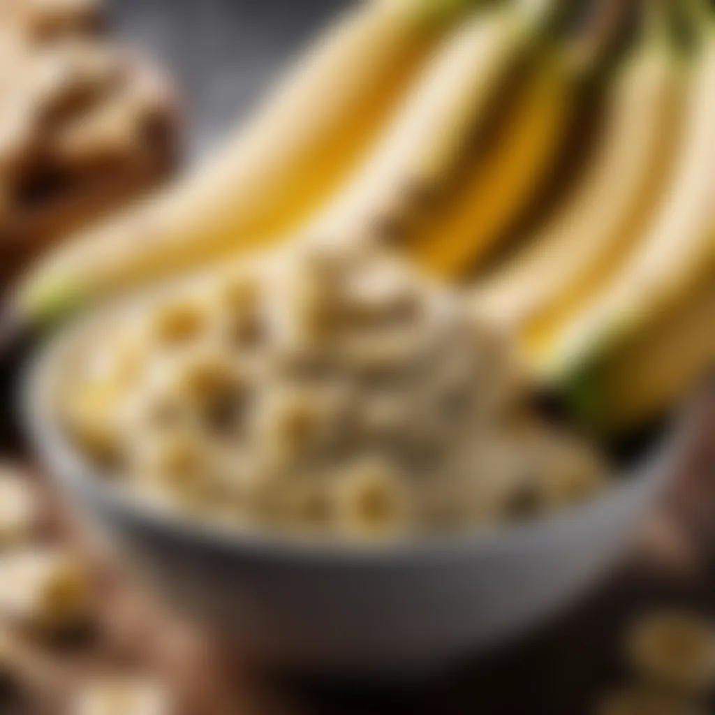 Mashed bananas in a bowl