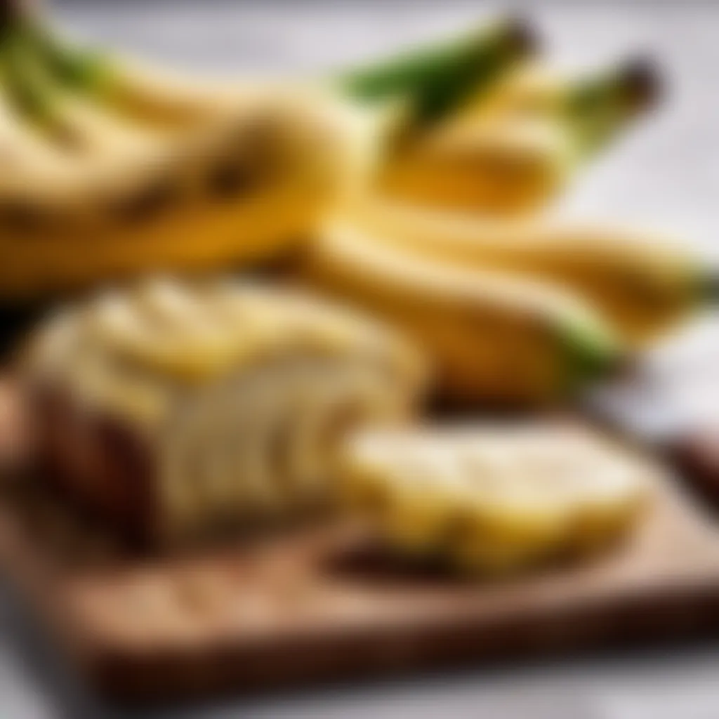 Sliced Bananas Sliced bananas on a cutting board