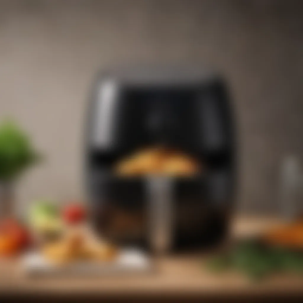 An air fryer showcasing its advanced features and design