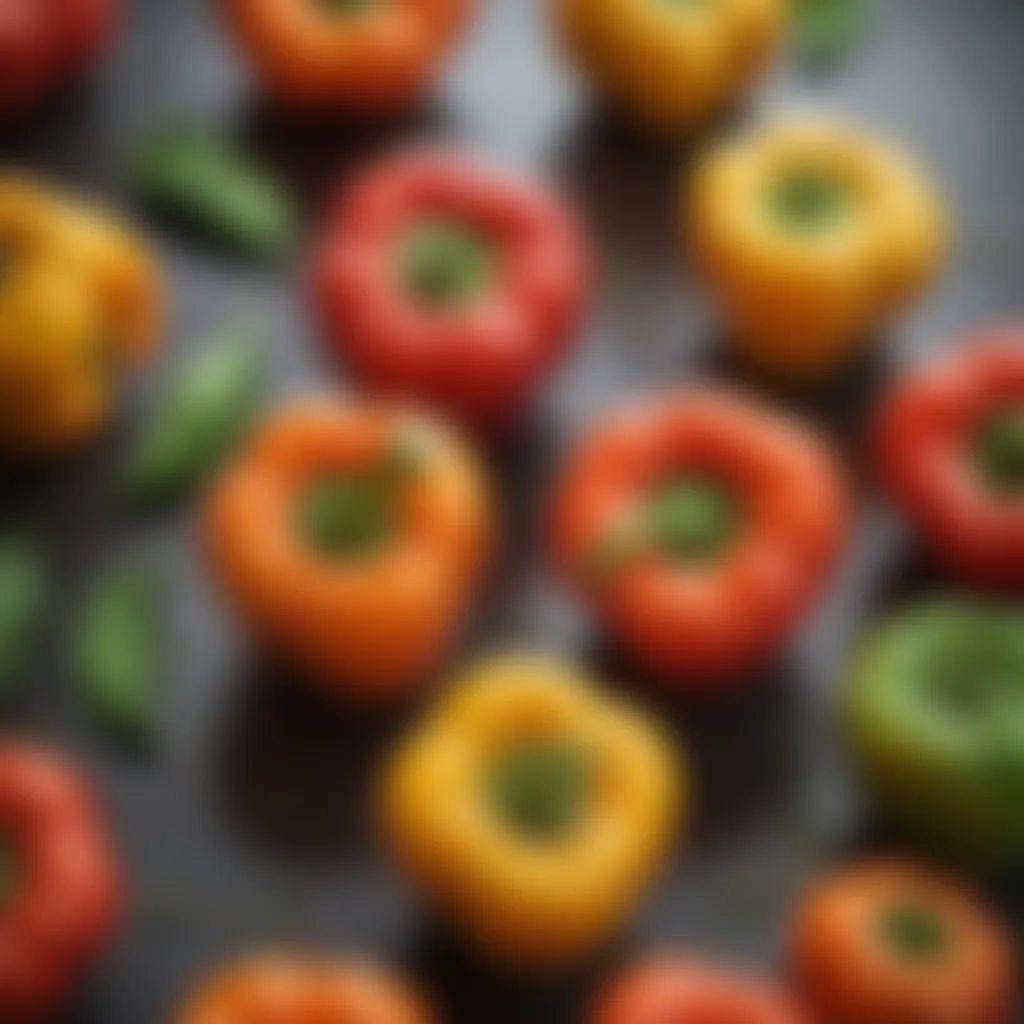 Colorful bell peppers showcasing Vitamin C