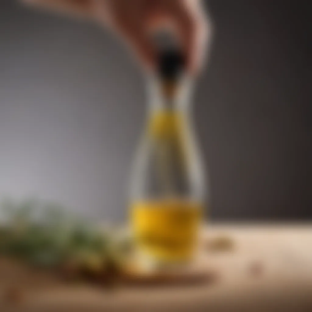 Elegant olive oil mister showcasing its sleek design and functionality.