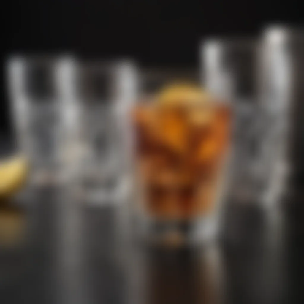 Elegant stainless steel drinking glasses showcasing modern design