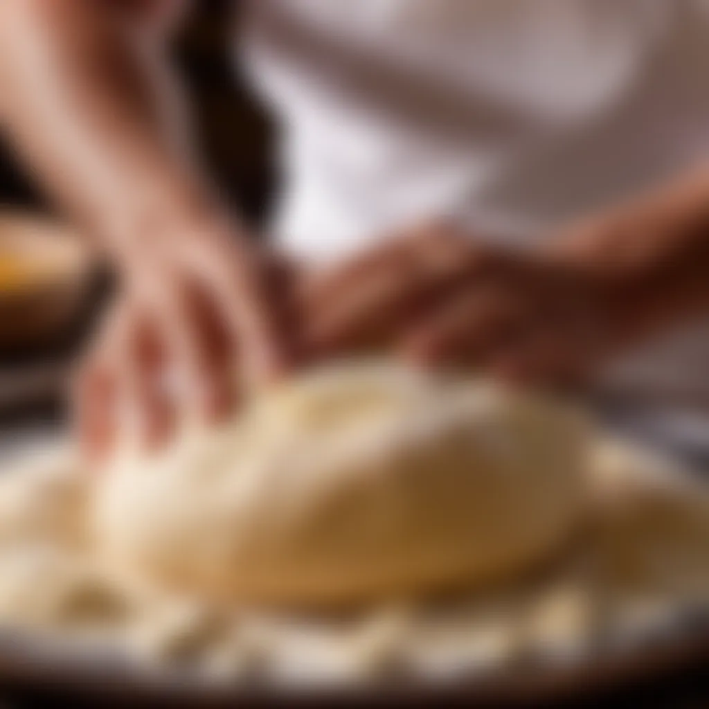 Freshly kneaded dough for making bhature