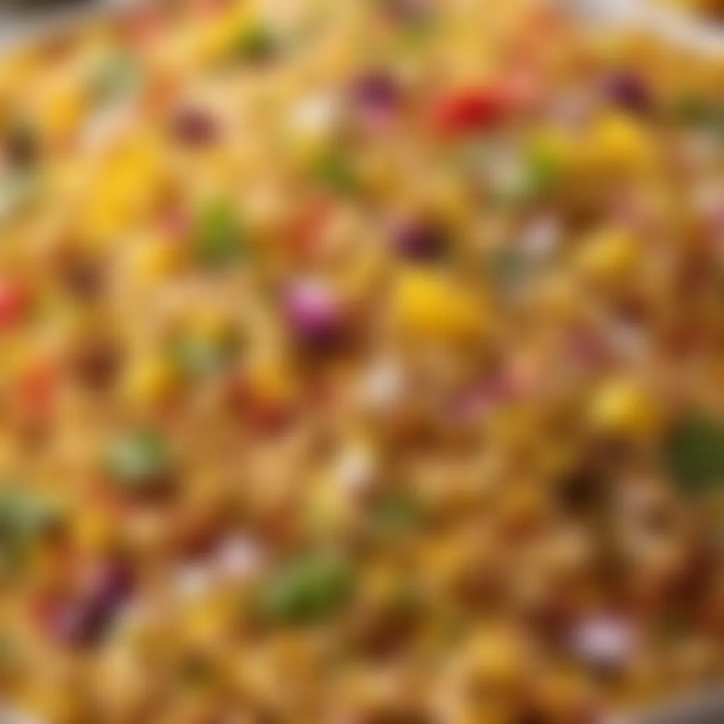 Bhel Puri ingredients close-up