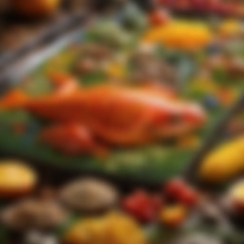 Biological Mosaic Illustration showcasing the biodiversity within Earth's ecosystems
