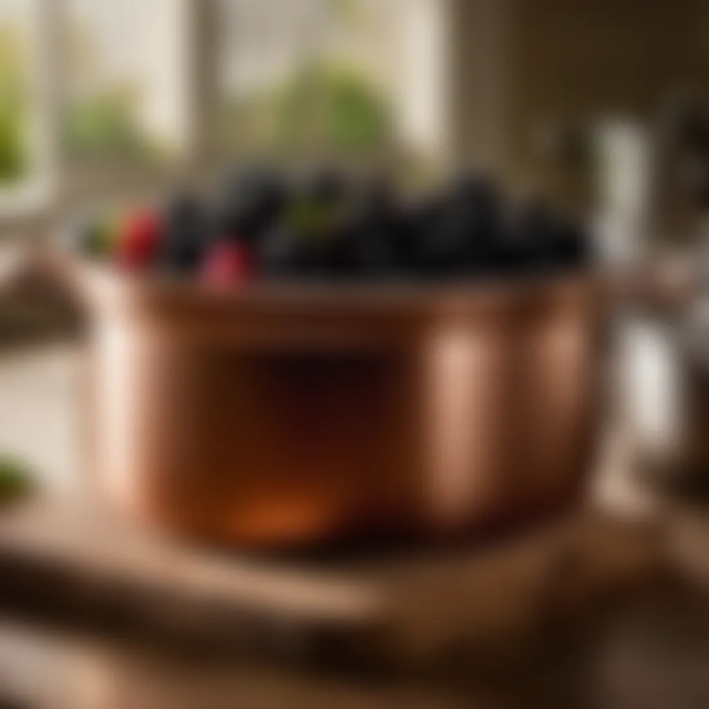 Cooking Pot with Blackberries