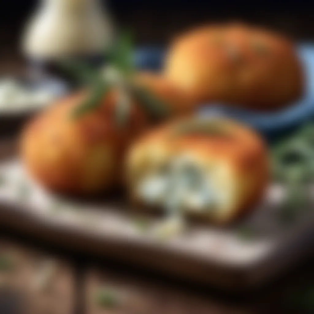 Elegant Blue Cheese and Rosemary Potato Croquettes Blue Cheese and Rosemary Potato Croquettes
