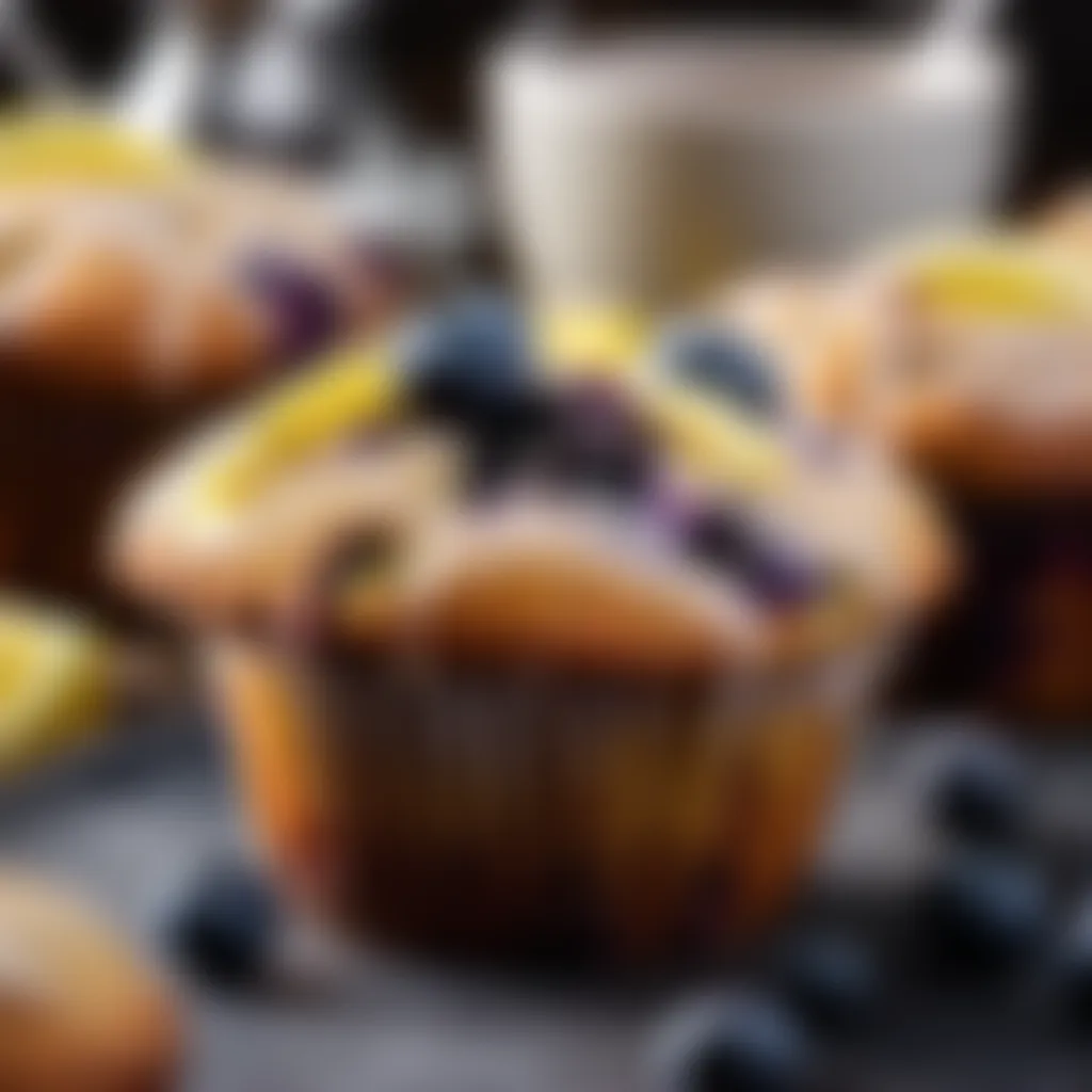 Delectable Blueberry Muffin with Lemon Glaze