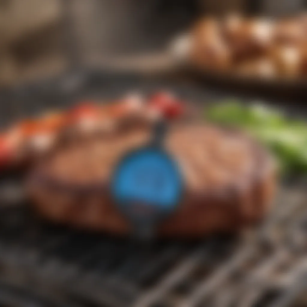 Modern Bluetooth BBQ meat thermometer with display