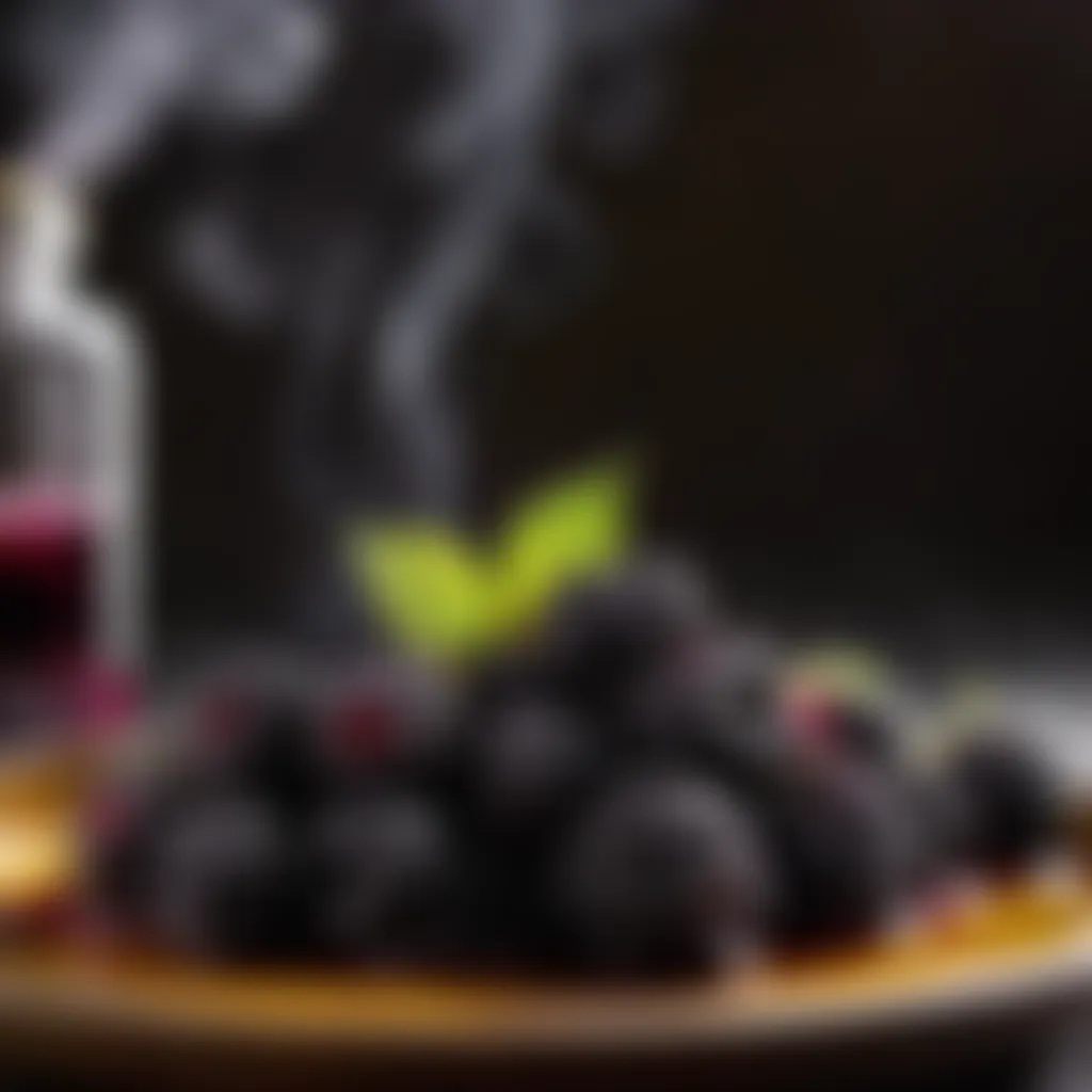 Boiling blackberries