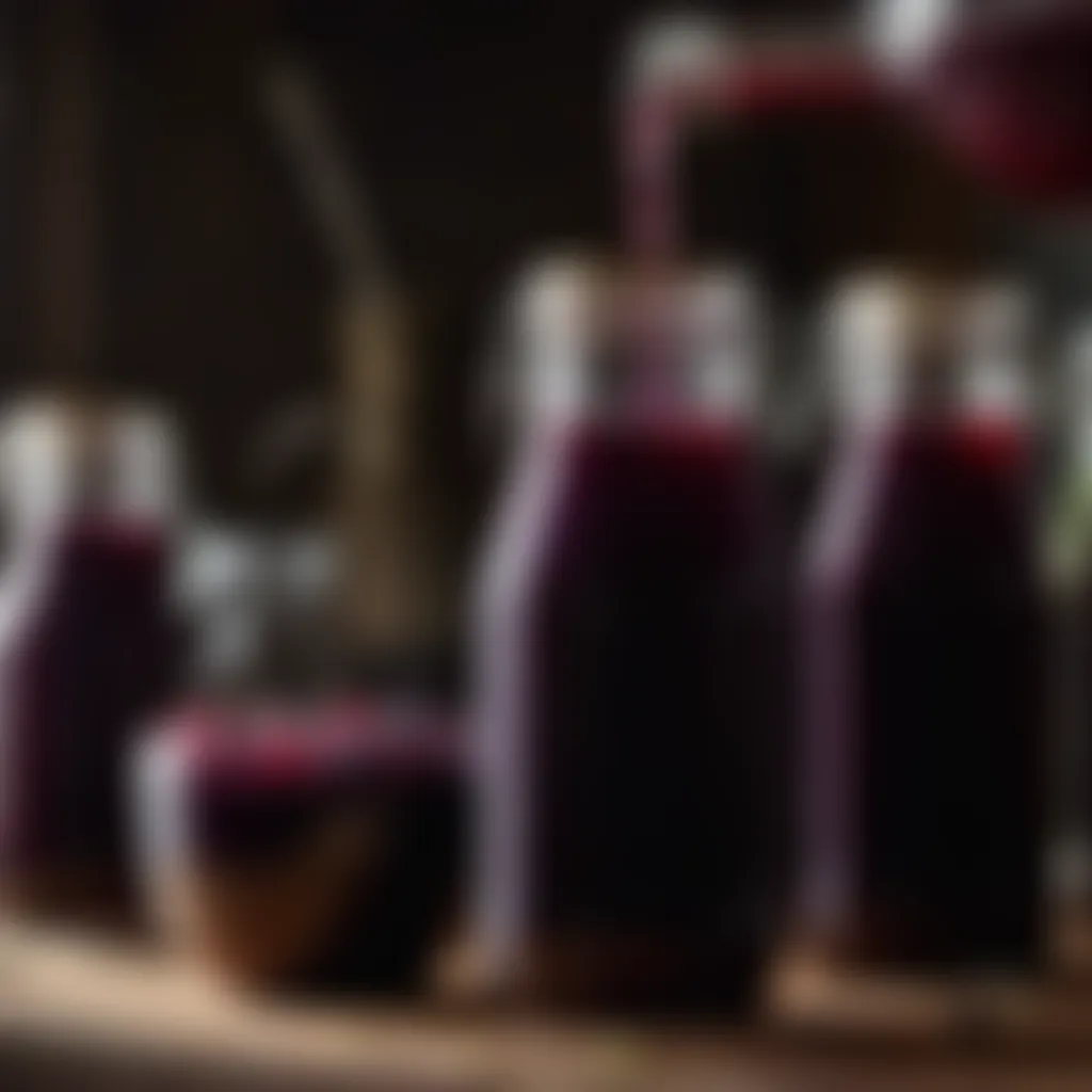 Bottling the Blackcurrant Cordial