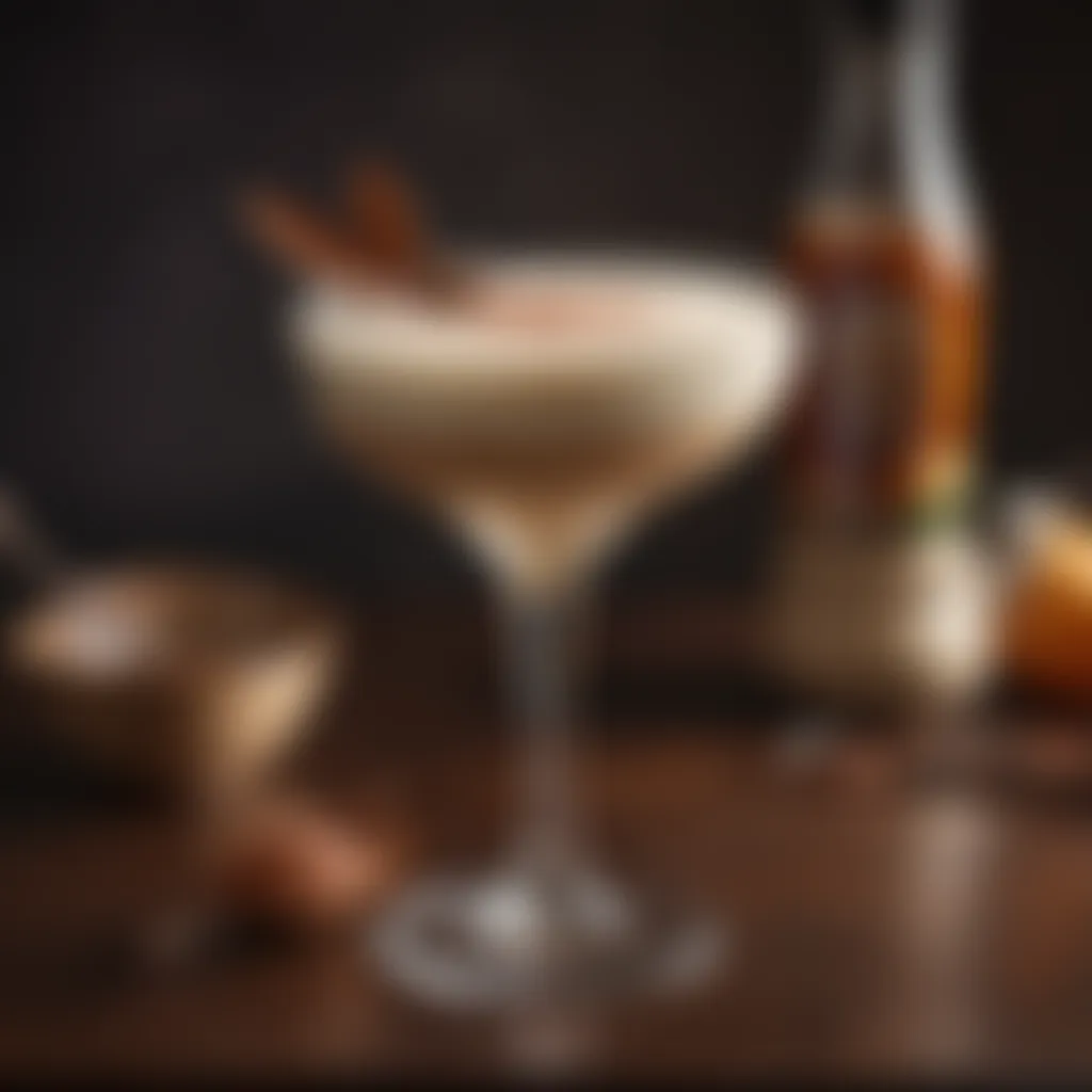 Brandy Alexander Garnish Presentation