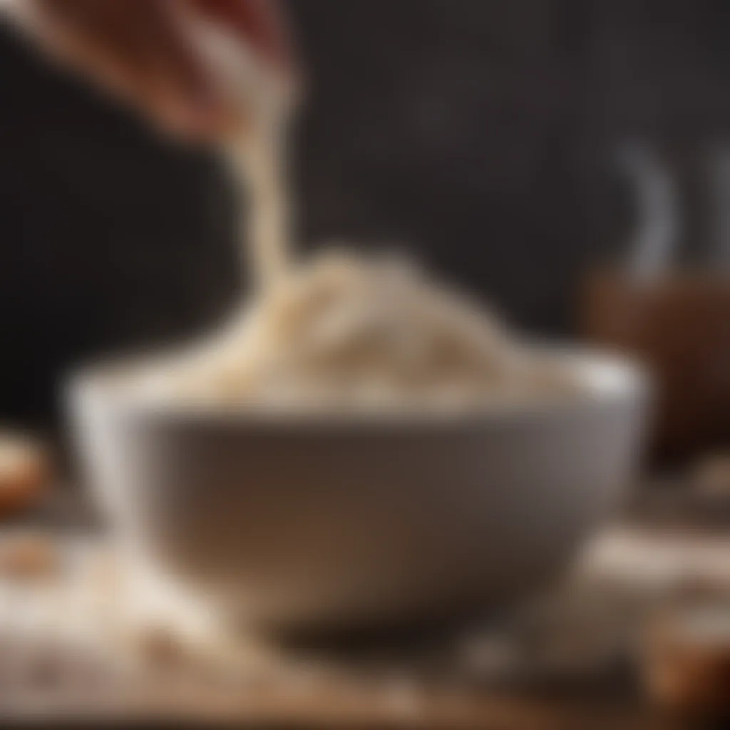 Flour and water mixture in a bowl