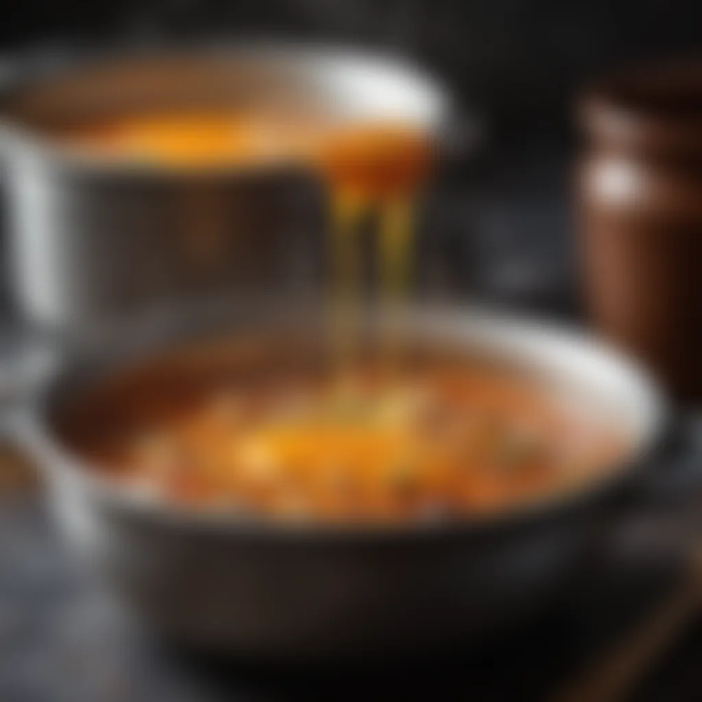 Bubbling pot of simmering flavors