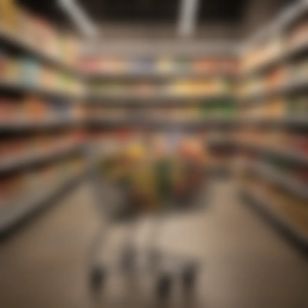 Budget-friendly grocery items displayed in a cart