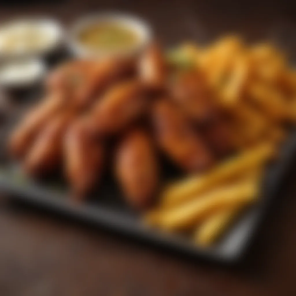 Perfect Pairings at Buffalo Wild Wings An enticing visual of perfectly plated wings with complementary sides