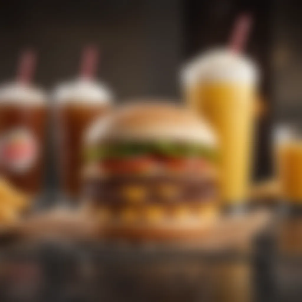 Refreshing beverage choices from Burger King UK, highlighting soft drinks and milkshakes.