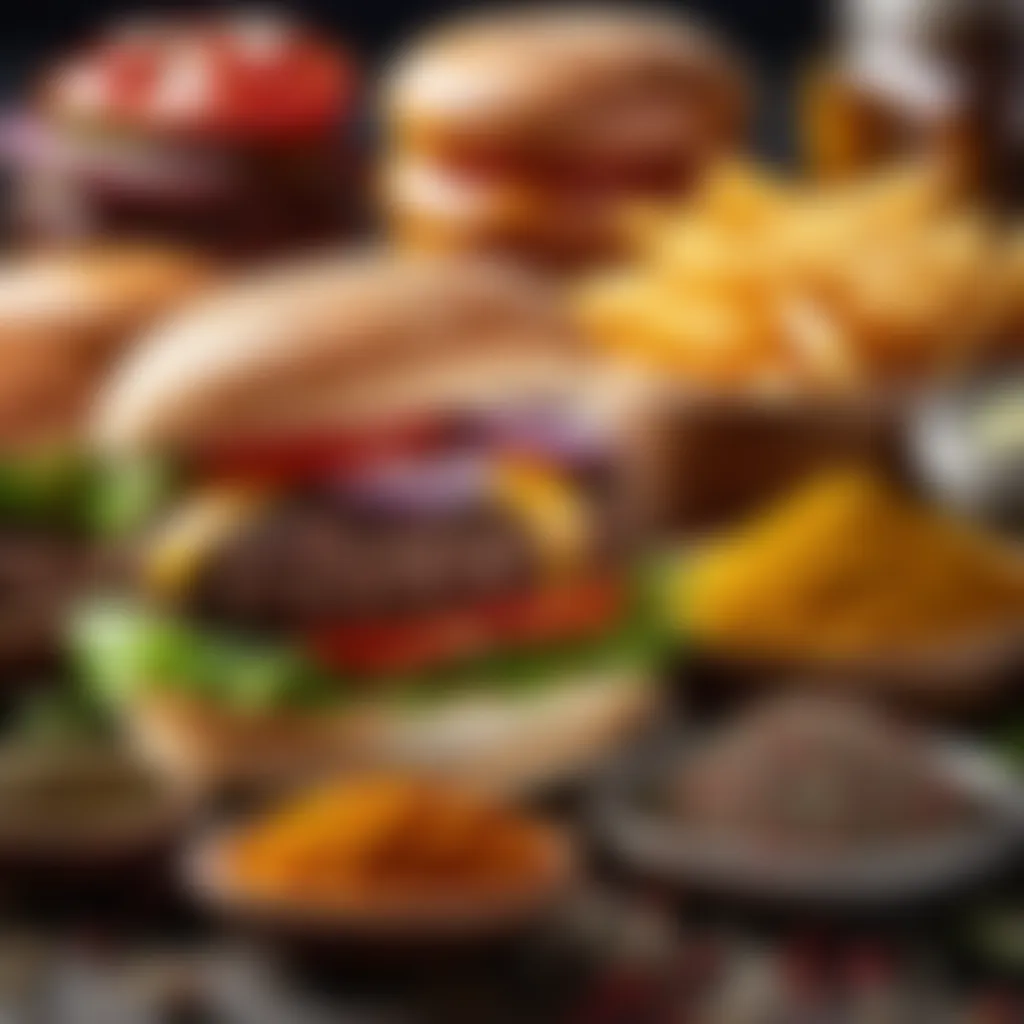 Delicious Assortment of Burger Seasonings and Spices Delicious assortment of burger seasonings and spices