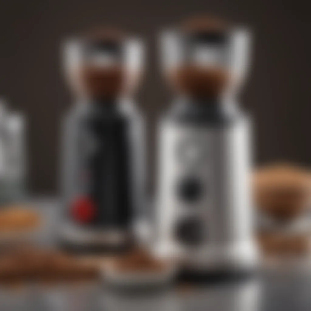 A side-by-side comparison of popular burr grinder models highlighting features.