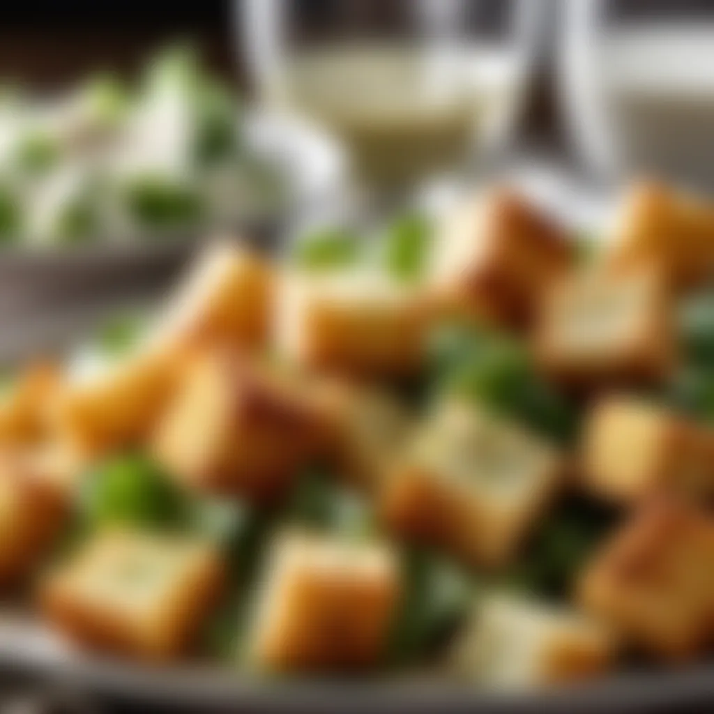 Crispy Garlic Croutons