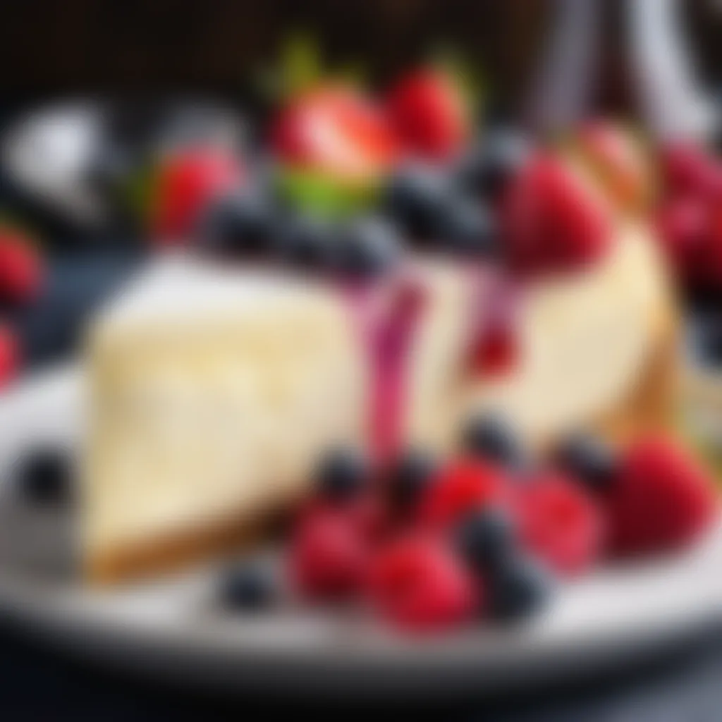 Cake Mix Cheesecake Garnished with Fresh Berries