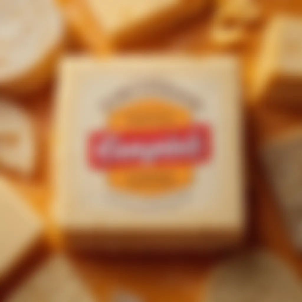 An intricate cheese wheel showcasing the unique texture of Campbell's Cheddar Cheese