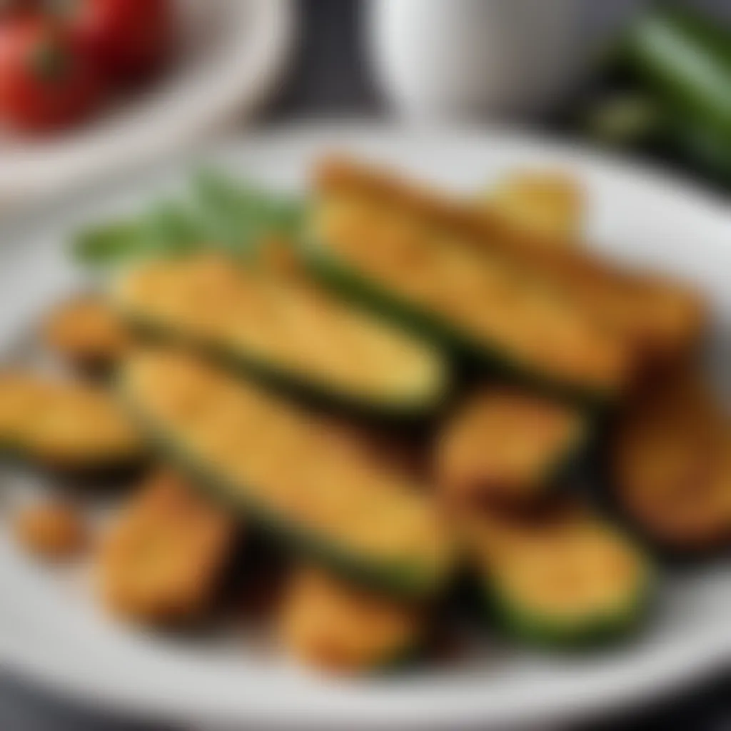 Plate of Fried Zucchini