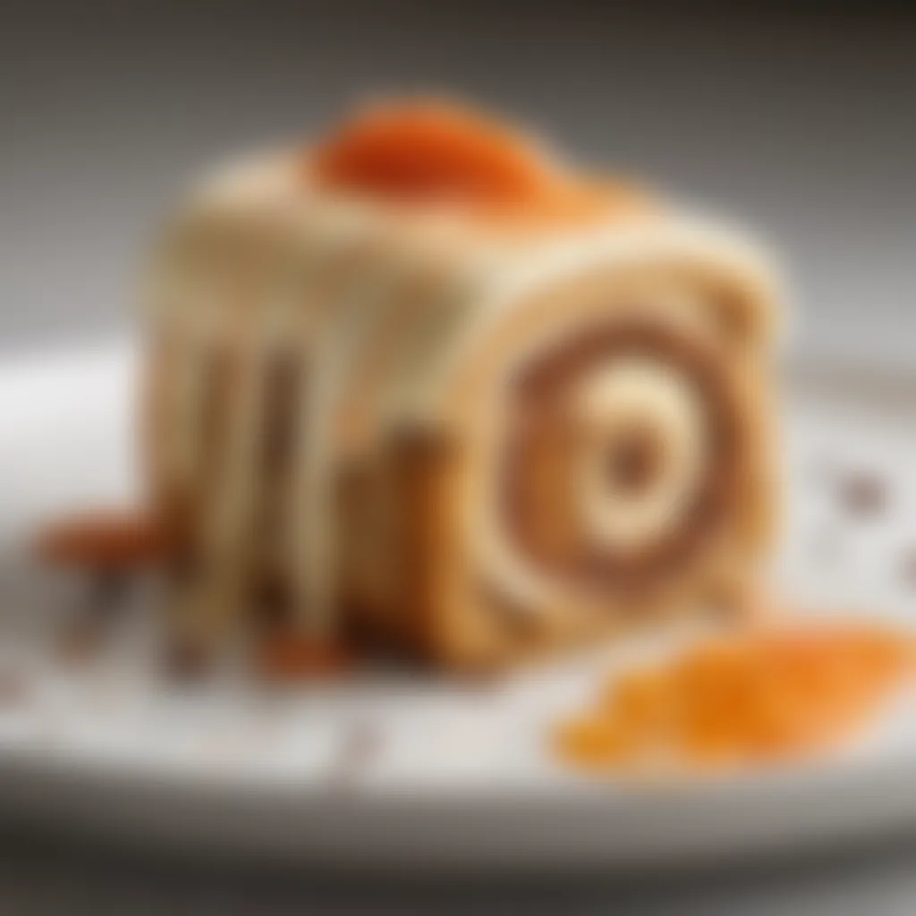 Artistic Carrot Cake Cheesecake Roll