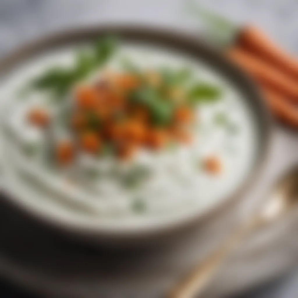 Exquisite Carrot Raita Presentation