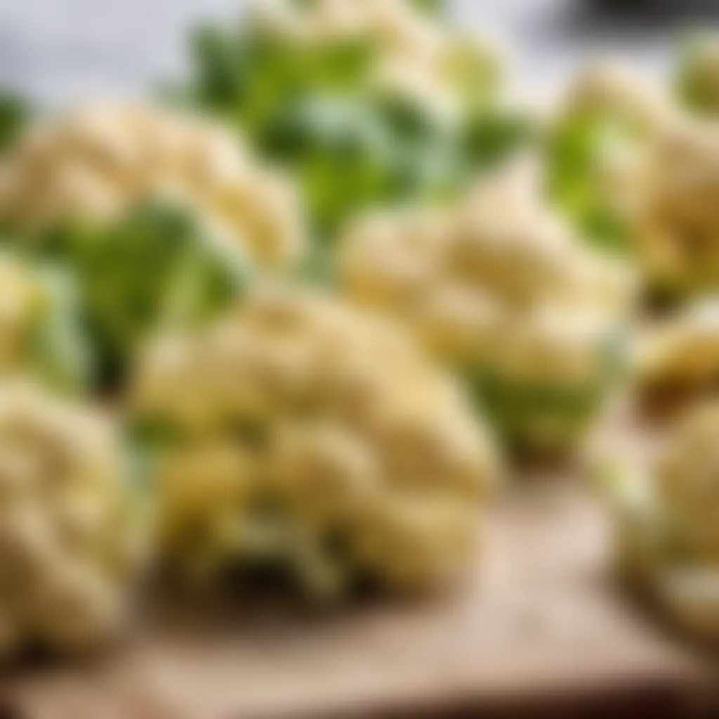 Fresh Cauliflower Florets Ready for Preparation