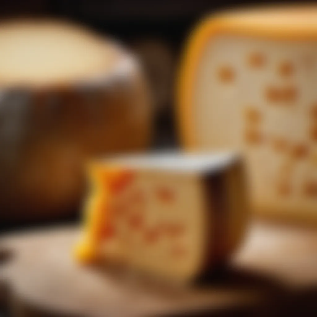 Cheddar Cheese Aging in Cellar