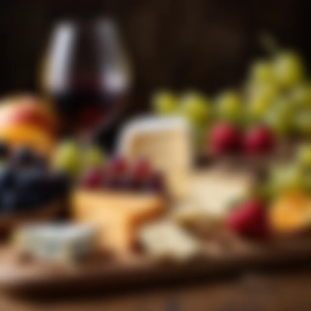 Cheese board with fruit pairings