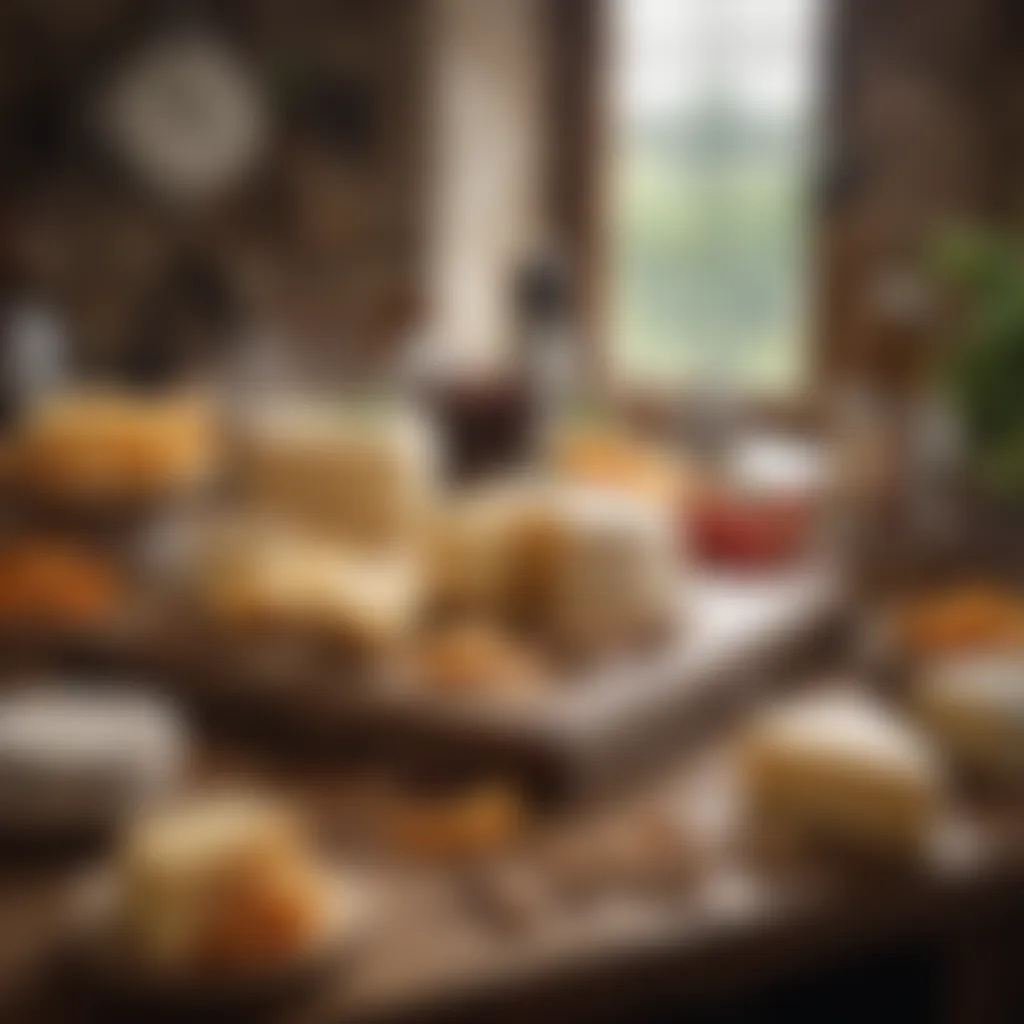 An array of cheese-making tools and ingredients laid out