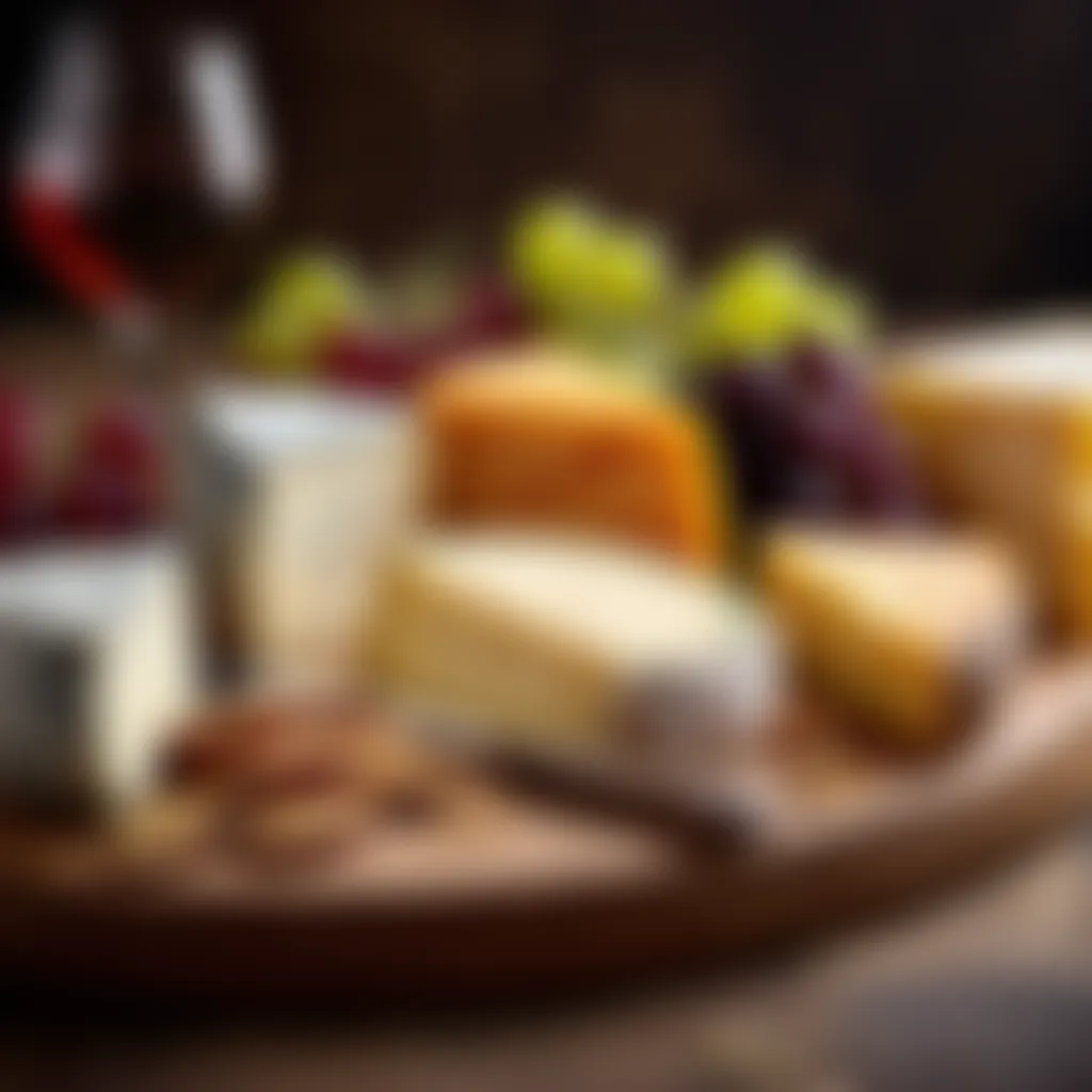 Cheese platter with assorted flavors