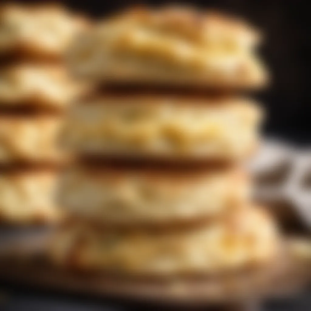 Stack of freshly baked cheese scones