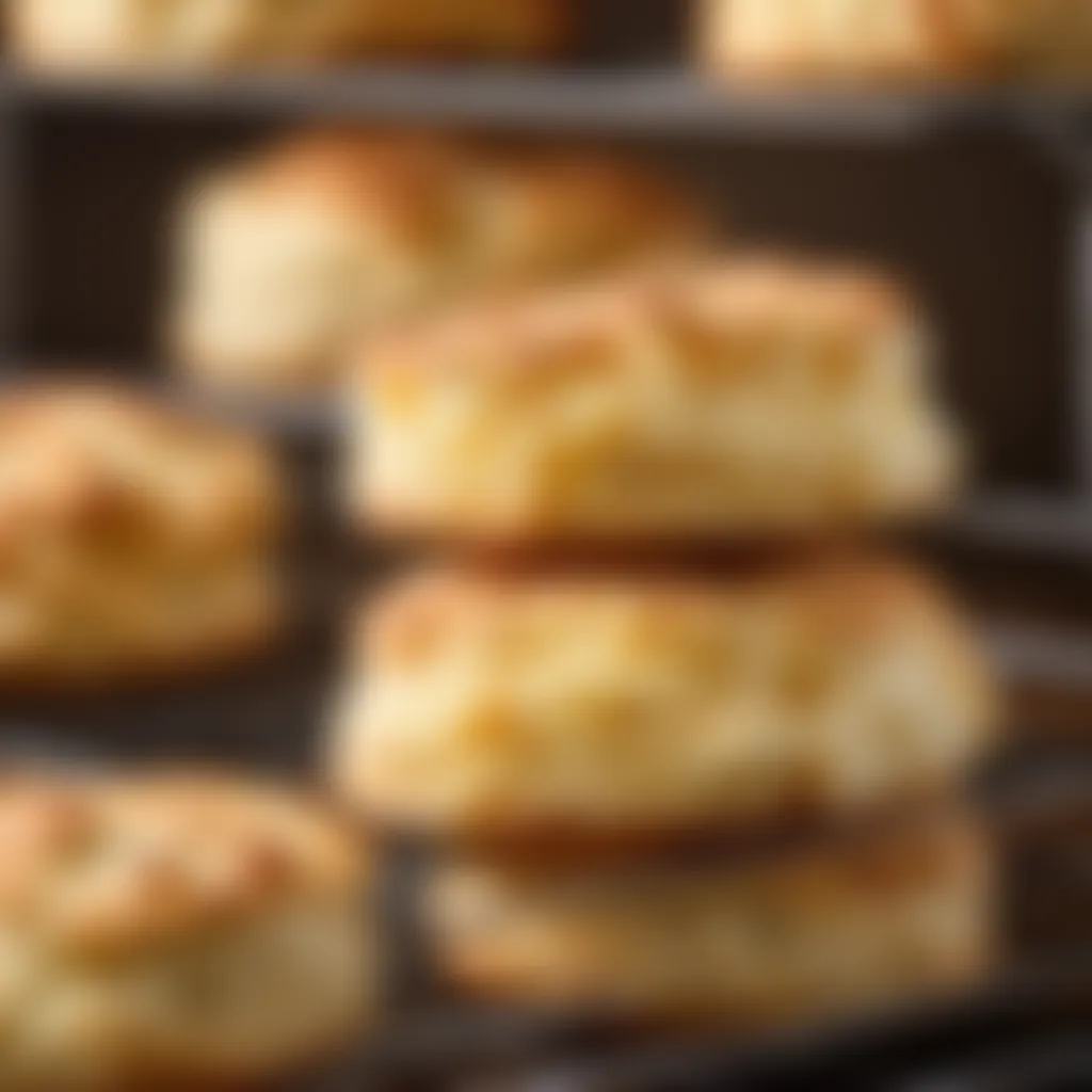 Freshly baked cheese scones on a wire rack