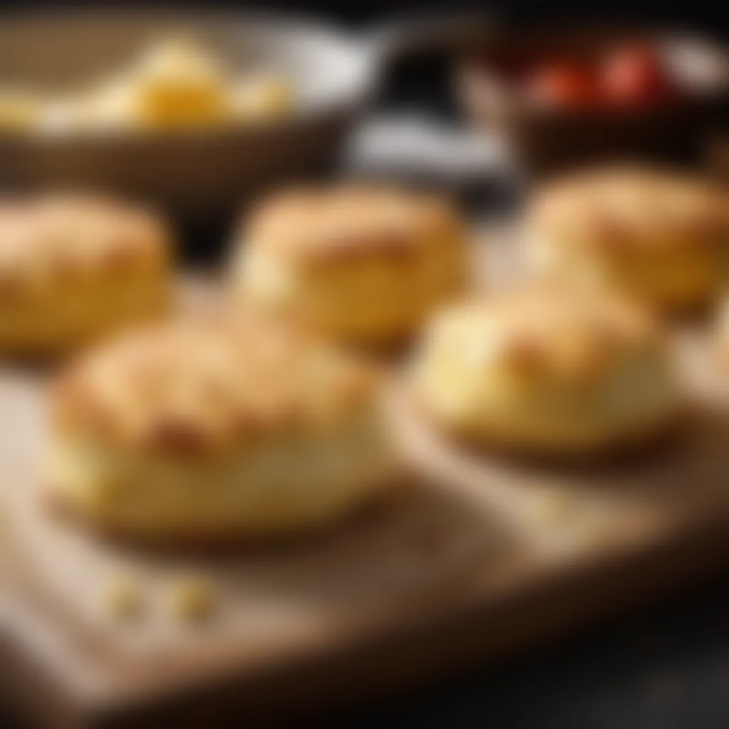 Preparation of cheese scones