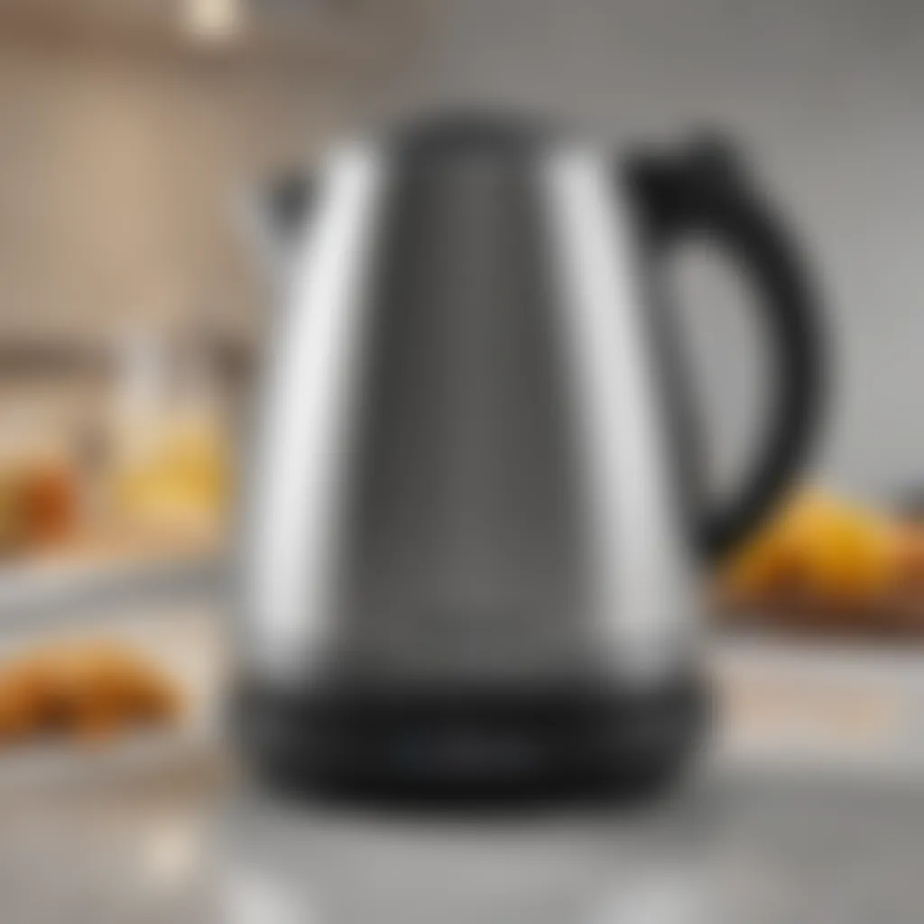 Sleek design of the Chefman electric kettle showcasing its modern aesthetic