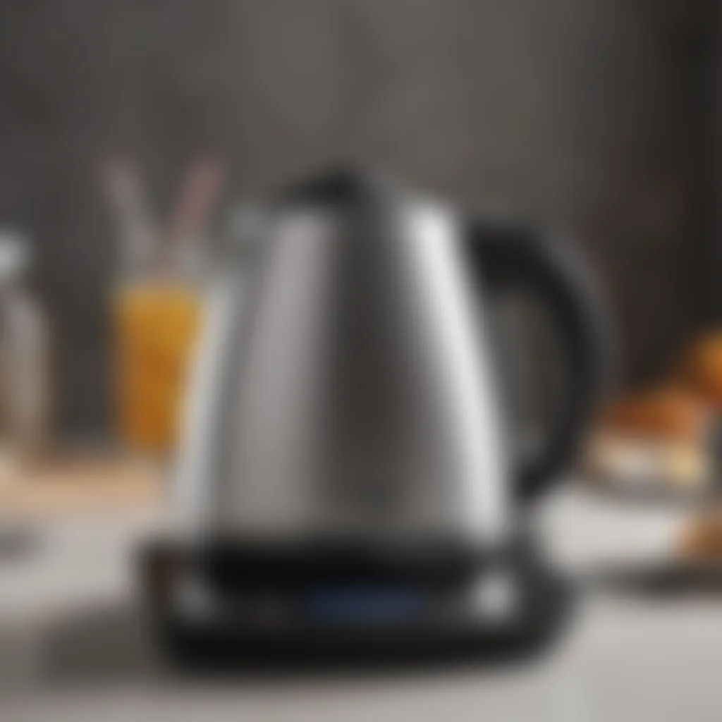 User-friendly interface of the Chefman electric kettle with clear controls