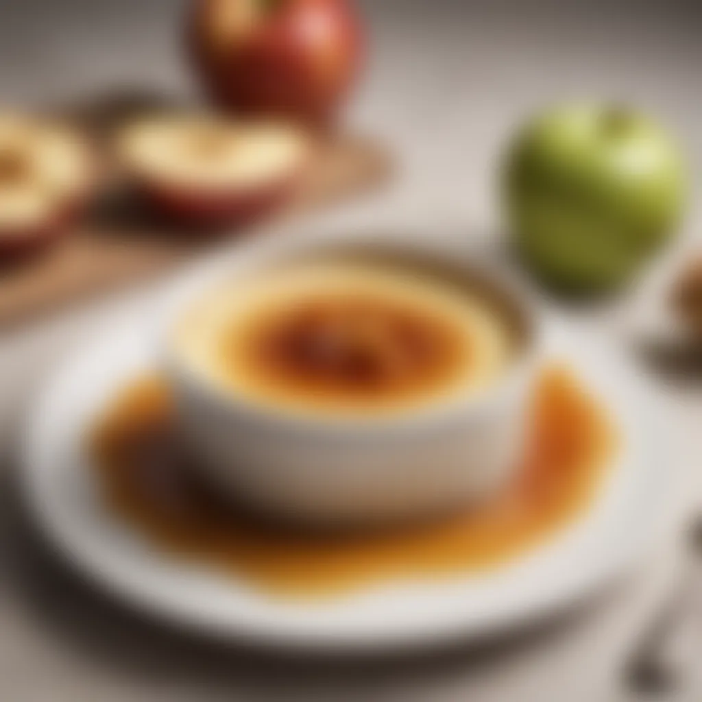 Chic Apple Sauce Infused Creme Brulee