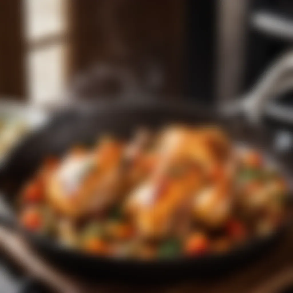 Sauteed chicken in skillet