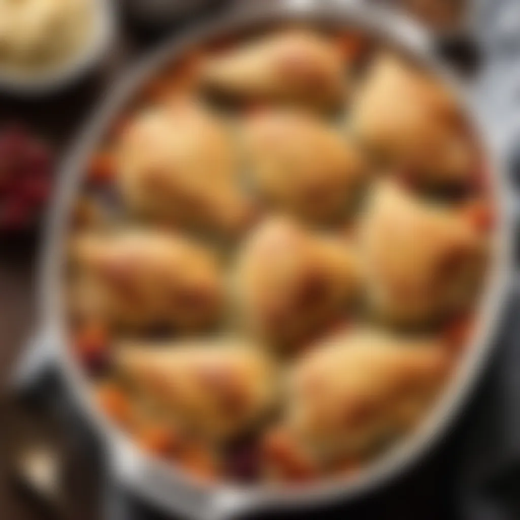 Chicken Cobbler in Baking Dish