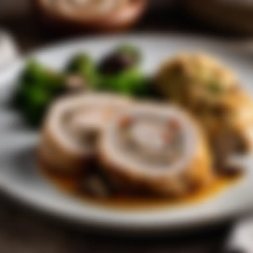 Chicken Roulade with Mushroom Stuffing