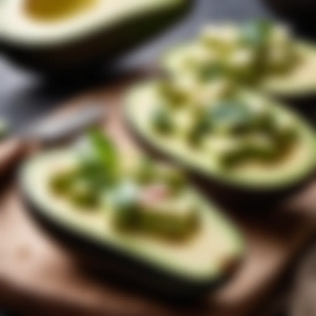 Creamy avocado slices