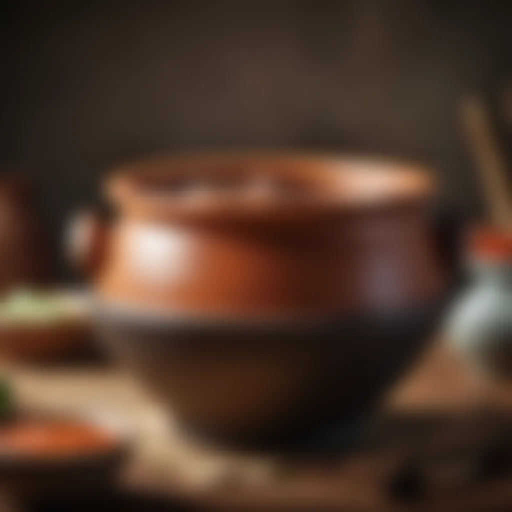 Handcrafted Chinese clay pot for soup