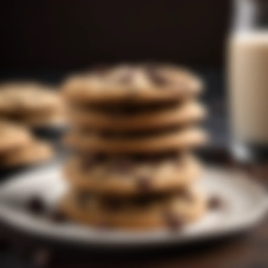 Delicious Chocolate Chip Cookies on a Plate