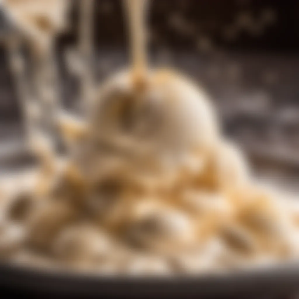 Churning Ice Cream Mixture